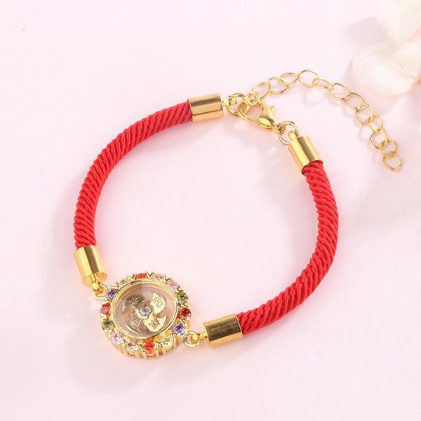 red rope bracelet smart colorful zircon rotate adjusting charm bracelets, Golden;silver
red rope bracelet smart colorful zircon rotate adjusting charm bracelets, Golden;silver