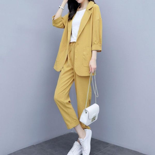 autumn office ladies two piece sets fashion casual women blazer suits plain one button pants korean style women's, White
autumn office ladies two piece sets fashion casual women blazer suits plain one button pants korean style women's, White