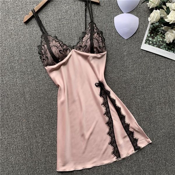 Womens Sleepwears Lace Patchwork Female Spaghetti Strap Nightgown Sexy Nightdress Intimate Kimono Bell Bathrobe Gown Casual Home Clothes, Black;red
Womens Sleepwears Lace Patchwork Female Spaghetti Strap Nightgown Sexy Nightdress Intimate Kimono Bell Bathrobe Gown Casual Home Clothes, Black;red