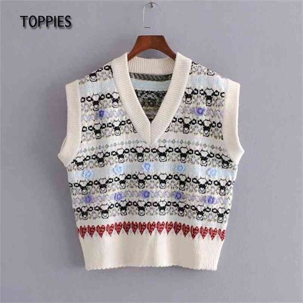 jacquard sweater vest women knitted casual v-neck waistcoat female sleeveless jacket 210421, White;black
jacquard sweater vest women knitted casual v-neck waistcoat female sleeveless jacket 210421, White;black