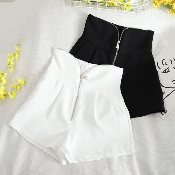 women's shorts 2021 summer zipper high waist design women solid bottom vintage basic a line female chiffon short pants, White;black
women's shorts 2021 summer zipper high waist design women solid bottom vintage basic a line female chiffon short pants, White;black