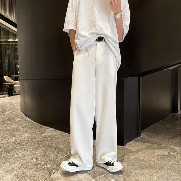men's suits & blazers cotton black/white casual pants fashion society mens suit korean loose straight dress men wide-leg trousers, White;black
men's suits & blazers cotton black/white casual pants fashion society mens suit korean loose straight dress men wide-leg trousers, White;black