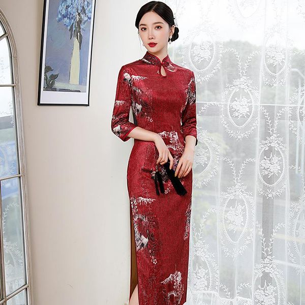 ethnic clothing red women cheongsam elegant chinese style qipao classic oriental evening party vestidos slim plus size daily robe gown
ethnic clothing red women cheongsam elegant chinese style qipao classic oriental evening party vestidos slim plus size daily robe gown