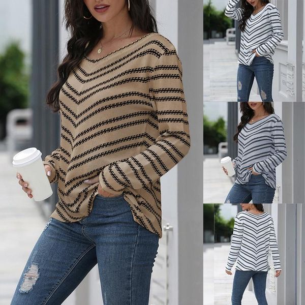 women's sweaters fashion striped knitted sweater women autumn pullover v-neck casual loose street wear, White;black
women's sweaters fashion striped knitted sweater women autumn pullover v-neck casual loose street wear, White;black
