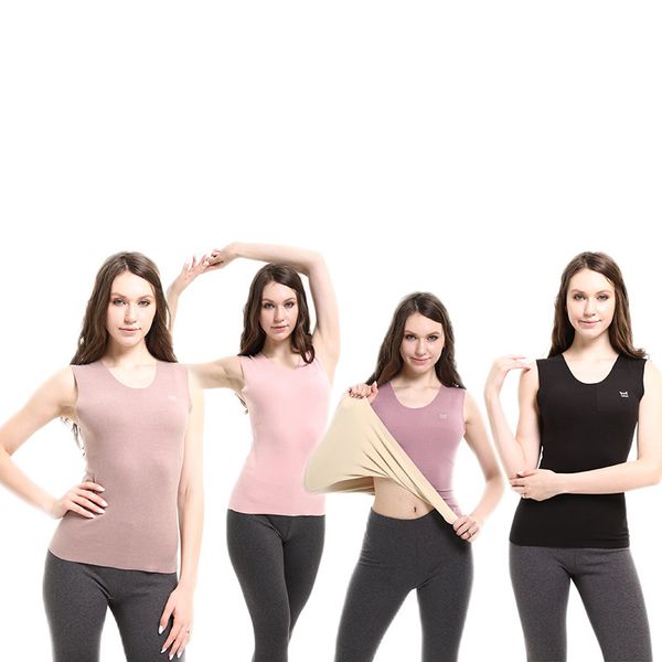women's thermal underwear straight soft intimate cationic traceless warm vest close fitting round ne bottom coat, Black;pink
women's thermal underwear straight soft intimate cationic traceless warm vest close fitting round ne bottom coat, Black;pink