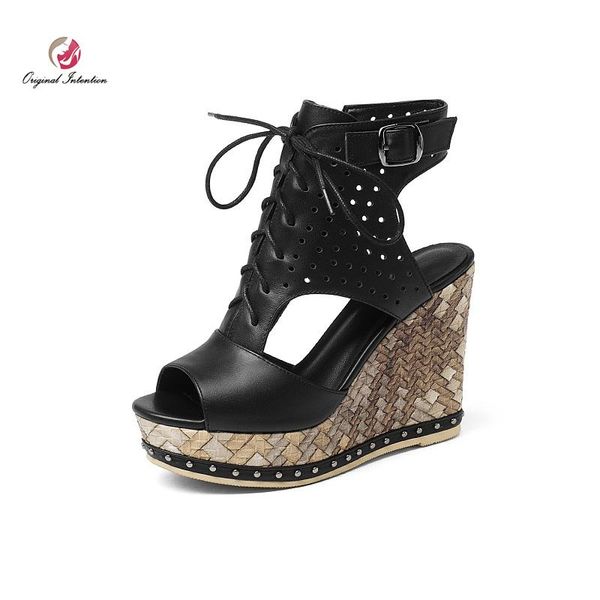 original intention wedges women's sandals stylish zipper peep toe shoes women buckle black beige zapatos de mujer us 8.5
original intention wedges women's sandals stylish zipper peep toe shoes women buckle black beige zapatos de mujer us 8.5