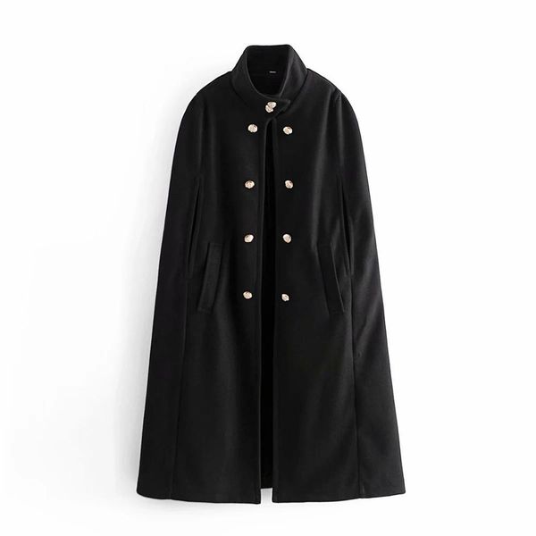 coats fall winter women cape poncho high-neck double-breasted elegant cloak female warm sleeveless long coat, Tan;black
coats fall winter women cape poncho high-neck double-breasted elegant cloak female warm sleeveless long coat, Tan;black