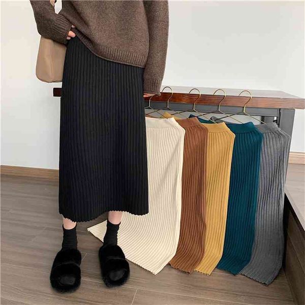 women skirts fashion high waist one step mid-length retro autumn winter female a-line pleated knitted 210519, Black
women skirts fashion high waist one step mid-length retro autumn winter female a-line pleated knitted 210519, Black