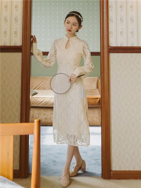 casual dresses winter real s plus velvet lace improved cheongsam dress hollow lantern sleeve elegant long, Black;gray
casual dresses winter real s plus velvet lace improved cheongsam dress hollow lantern sleeve elegant long, Black;gray