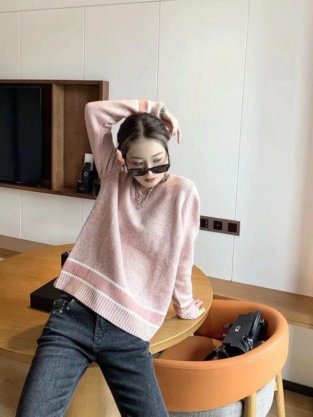 women's sweaters fashion yk1289 2021 runway luxury european design party style clothing, White;black
women's sweaters fashion yk1289 2021 runway luxury european design party style clothing, White;black