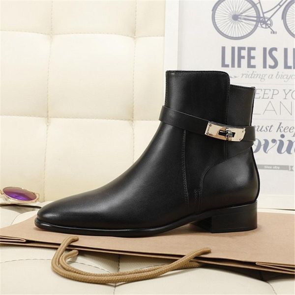 women's flip flops, thin button boots, ankle shoes, genuine autumn and winter round shoes boots, Black
women's flip flops, thin button boots, ankle shoes, genuine autumn and winter round shoes boots, Black