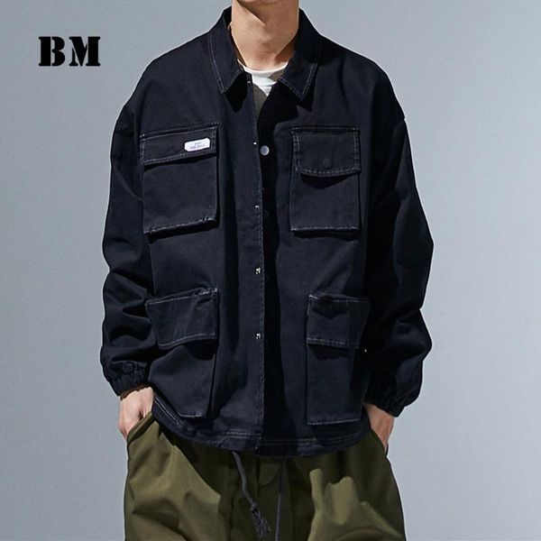 fashion distressed lapel cargo jacket 2021 spring japanese streetwear harajuku outerwear men clothing hip hop coat men's jacket, Black;brown
fashion distressed lapel cargo jacket 2021 spring japanese streetwear harajuku outerwear men clothing hip hop coat men's jacket, Black;brown