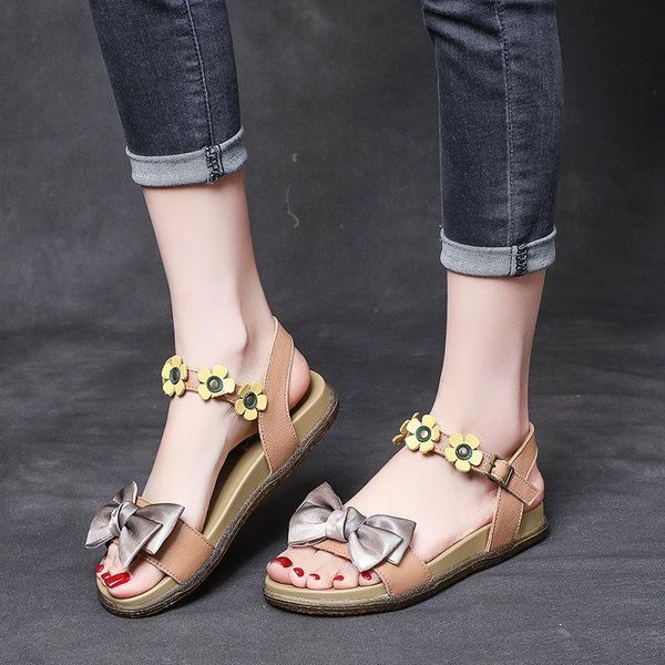 sandals women leather flat heels soft summer shoes for handmade genuine flower plus size brand, Black
sandals women leather flat heels soft summer shoes for handmade genuine flower plus size brand, Black
