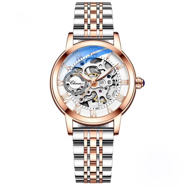 wristwatches chenxi women watch casual mechanical automatic fashion ladies holiday gift hollow dial steel gold wristwatch, Slivery;brown
wristwatches chenxi women watch casual mechanical automatic fashion ladies holiday gift hollow dial steel gold wristwatch, Slivery;brown