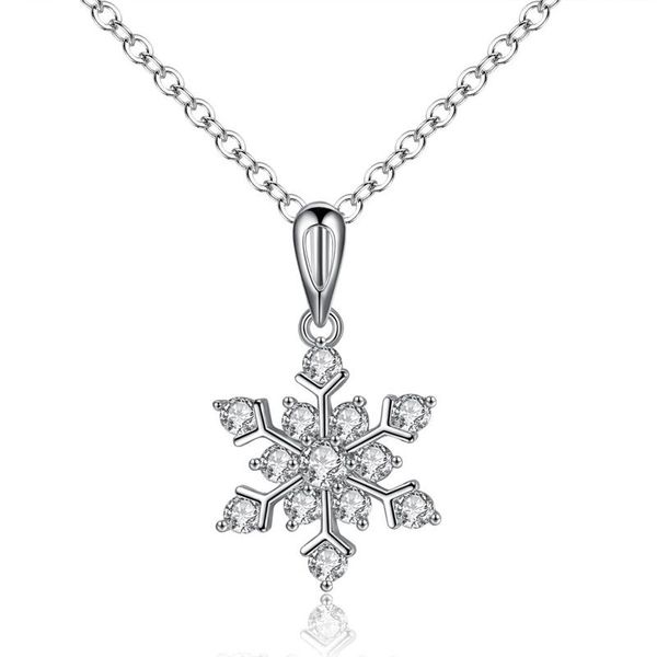 charming snowflake pendant necklace for women elegant simple female wedding party jewelry fashion romantic christmas girl gifts necklaces, Silver
charming snowflake pendant necklace for women elegant simple female wedding party jewelry fashion romantic christmas girl gifts necklaces, Silver