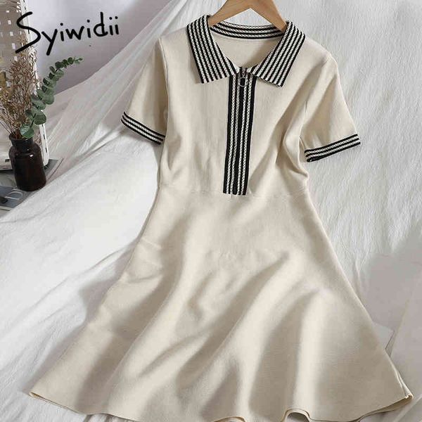 syiwidii fashion high waist knitted dresses women zipper short sleeve striped turn-down collar a-line summer korean clothes 210417, Black;gray
syiwidii fashion high waist knitted dresses women zipper short sleeve striped turn-down collar a-line summer korean clothes 210417, Black;gray