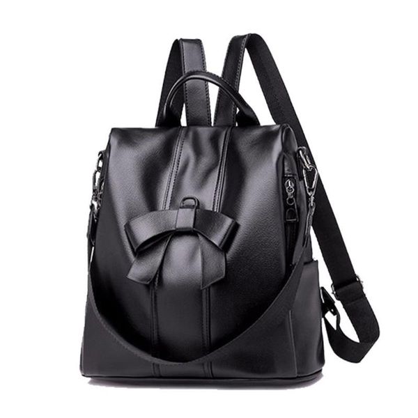 outdoor bags black pu leather backpack ladies solid color shoulder bag casual travel anti-theft knot knapsack accessories
outdoor bags black pu leather backpack ladies solid color shoulder bag casual travel anti-theft knot knapsack accessories