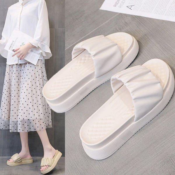 slippers ladies wedge sole casual high heels simple beach thick bottom flat sandals women 2021, Black
slippers ladies wedge sole casual high heels simple beach thick bottom flat sandals women 2021, Black