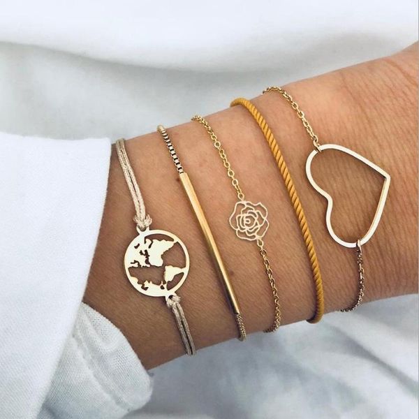 link, chain hollow peach heart rose boho mixed leaves map metal retro pentagram multi-layer bracelet women wholesale, Black
link, chain hollow peach heart rose boho mixed leaves map metal retro pentagram multi-layer bracelet women wholesale, Black