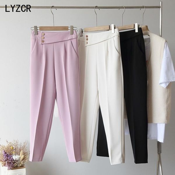 spring pink suit pants women high waist button ankle length casual women's black ol loose trousers capris &, Black;white
spring pink suit pants women high waist button ankle length casual women's black ol loose trousers capris &, Black;white