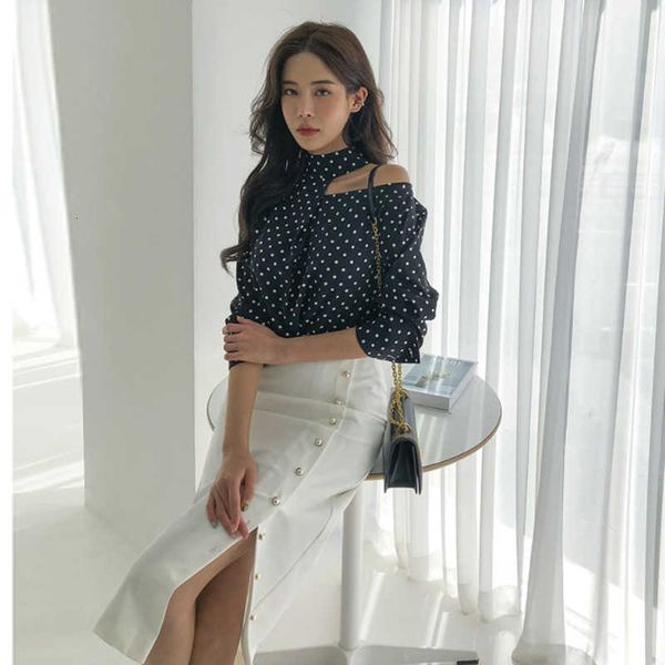 two piece dress women elegant summer off shoulder polka dot shirt sheath bodycon single breasted pencil skirt pieces set bu9c, White
two piece dress women elegant summer off shoulder polka dot shirt sheath bodycon single breasted pencil skirt pieces set bu9c, White