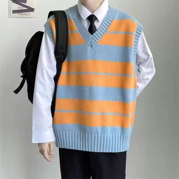 men's sweaters vest sweater male college style knitted v-neck spring and autumn korean student trendy handsome loose, White;black
men's sweaters vest sweater male college style knitted v-neck spring and autumn korean student trendy handsome loose, White;black