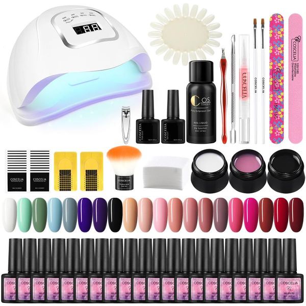nail art kits coscelia set gel with poly extension uv led lamp semi-permanent nails supplies for professionals manicure tools
nail art kits coscelia set gel with poly extension uv led lamp semi-permanent nails supplies for professionals manicure tools