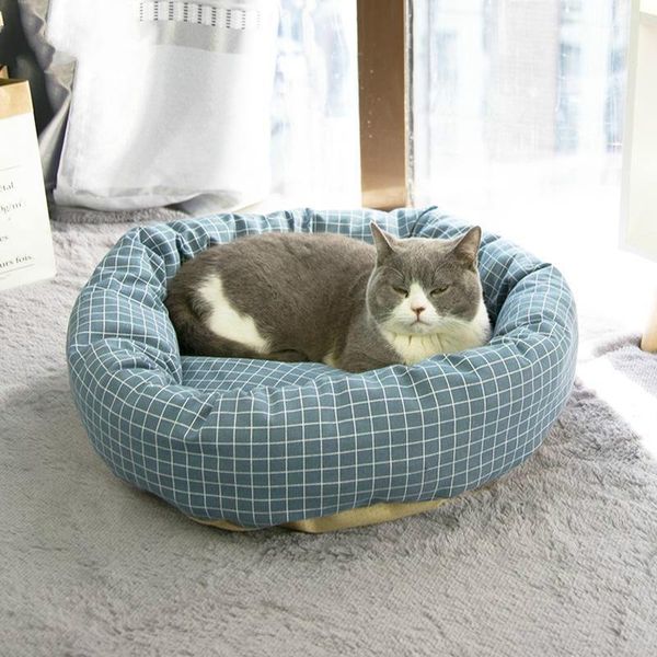 kennels & pens 1pc washable puppy bed round pet warm house cat soft plaid for dog pillow cooling cushion products
kennels & pens 1pc washable puppy bed round pet warm house cat soft plaid for dog pillow cooling cushion products