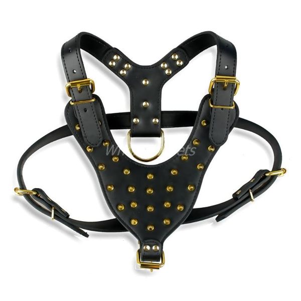 dog collars & leashes gold spikes studded leather pet harness for large dogs pitbull boxer
dog collars & leashes gold spikes studded leather pet harness for large dogs pitbull boxer