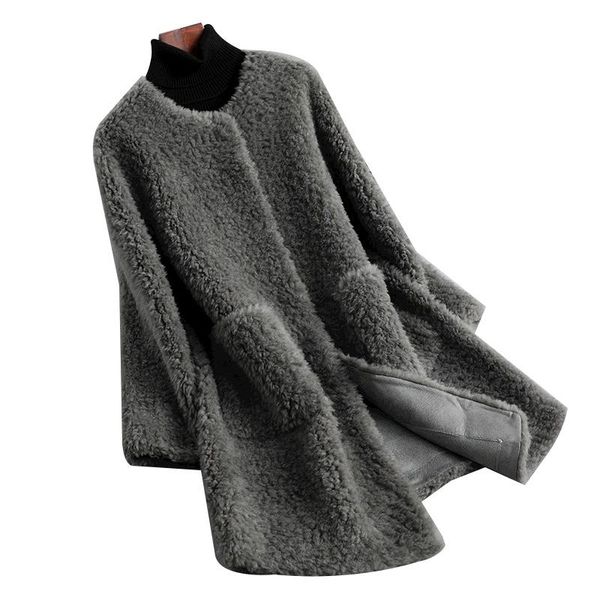 women's fur & faux women 2021 autumn winte rreal coat female natural wool jacket vintage genuine sheep shearling outerwear abrigo mujer, Black
women's fur & faux women 2021 autumn winte rreal coat female natural wool jacket vintage genuine sheep shearling outerwear abrigo mujer, Black