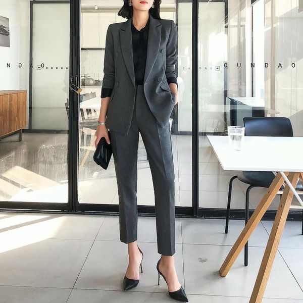 women's two piece pants 2021 spring blazer + pant set women slim single button suit jacket high waist office ladies sets y226, White
women's two piece pants 2021 spring blazer + pant set women slim single button suit jacket high waist office ladies sets y226, White