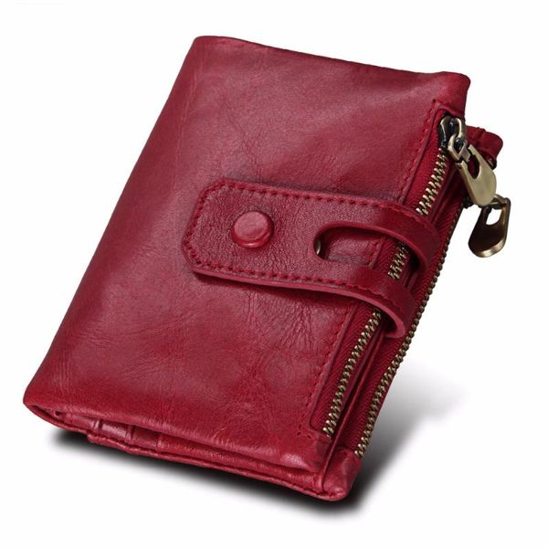 wallets rfid 100% genuine leather women female hasp double zipper luxury coin purse id card holder wallet male small, Red;black
wallets rfid 100% genuine leather women female hasp double zipper luxury coin purse id card holder wallet male small, Red;black
