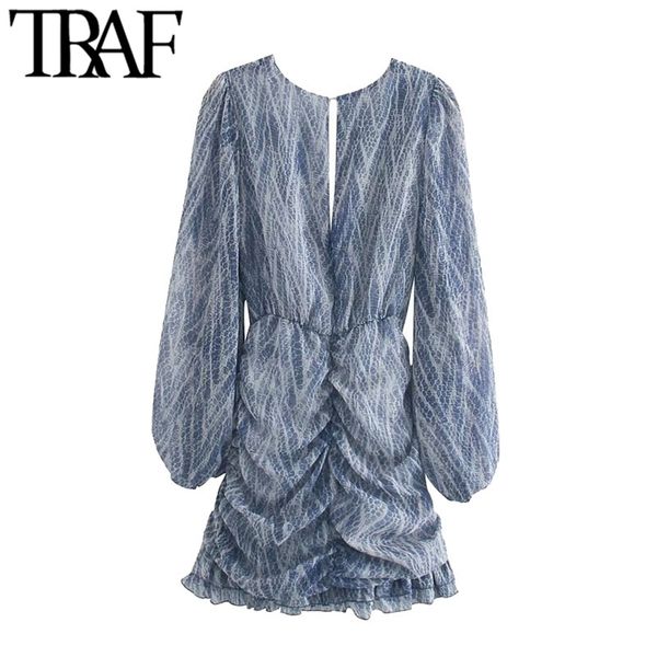 traf women chic fashion animal print asymmetric draped mini dress vintage long sleeve ruffled female dresses mujer, Black;gray
traf women chic fashion animal print asymmetric draped mini dress vintage long sleeve ruffled female dresses mujer, Black;gray