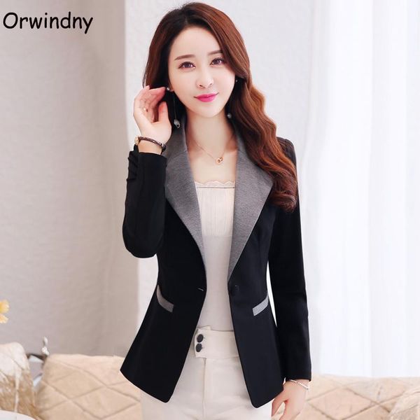women's suits & blazers women slim fashion work wear office lady one button suit long sleeve autumn patchwork blazer for female orwindn, White;black
women's suits & blazers women slim fashion work wear office lady one button suit long sleeve autumn patchwork blazer for female orwindn, White;black