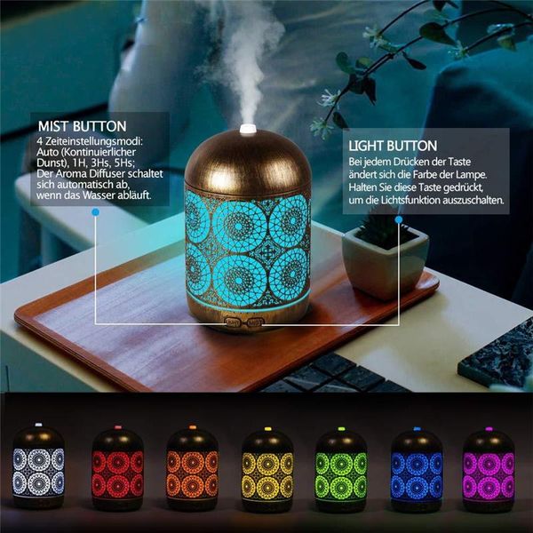 fragrance lamps color light 300ml ultrasonic air humidifier vase essential oil aroma diffuser changing mist
fragrance lamps color light 300ml ultrasonic air humidifier vase essential oil aroma diffuser changing mist
