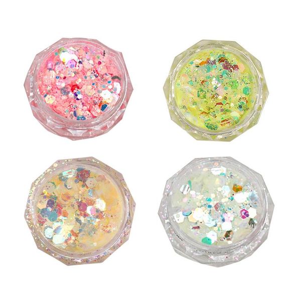 nail glitter 1 box mixed noctilucent art sequins fluorescence 6-color decoration for nails luminous shiny powder, Silver;gold
nail glitter 1 box mixed noctilucent art sequins fluorescence 6-color decoration for nails luminous shiny powder, Silver;gold