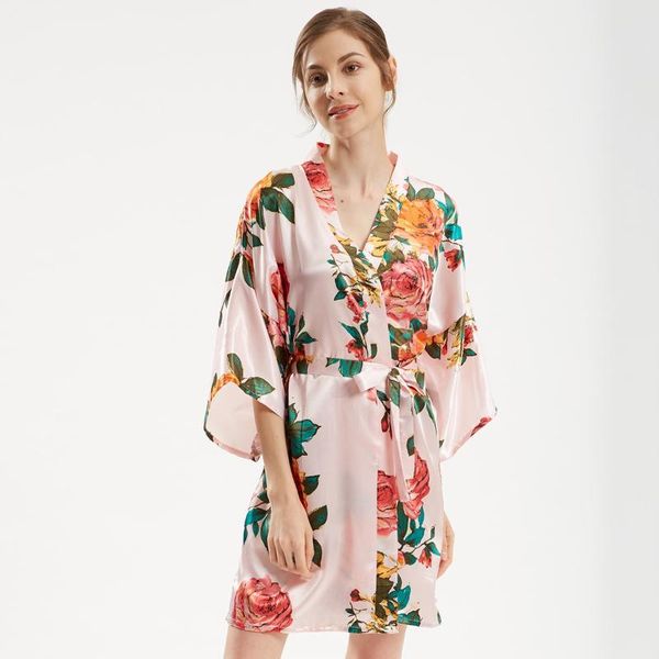 women kimono bathrobe gown pink print flower bride bridesmaid wedding robe casual nightgown sleepwear plus size home dress women's, Black;red
women kimono bathrobe gown pink print flower bride bridesmaid wedding robe casual nightgown sleepwear plus size home dress women's, Black;red