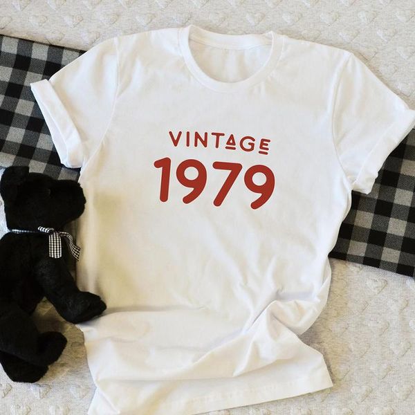 classic 1979t shirts women cotton 42nd birthday gift 42 years old t-shirt mother wife daughter gifts female graphic tee women's, White
classic 1979t shirts women cotton 42nd birthday gift 42 years old t-shirt mother wife daughter gifts female graphic tee women's, White