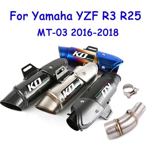 for yamama yzf-r3 yzf-r25 / mt-03 2021-2021 motorcycle exhaust system muffler end tips 51mm slip on middle link pipe connection
for yamama yzf-r3 yzf-r25 / mt-03 2021-2021 motorcycle exhaust system muffler end tips 51mm slip on middle link pipe connection