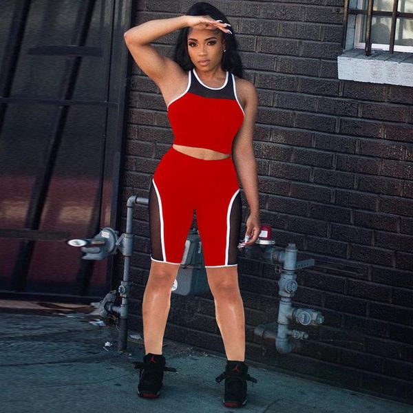 women's tracksuits sheer mesh see through 2 piece set tracksuit for women sleeveless workout tank and knee length biker short slim fit, Gray
women's tracksuits sheer mesh see through 2 piece set tracksuit for women sleeveless workout tank and knee length biker short slim fit, Gray