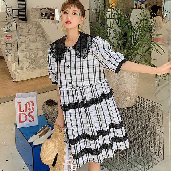 women lattice lace mini dress round neck short sleeve loose fit female fashion tide summer arrivals 2e1672 210507, Black;gray
women lattice lace mini dress round neck short sleeve loose fit female fashion tide summer arrivals 2e1672 210507, Black;gray