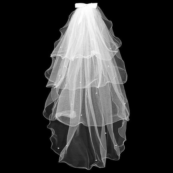 bridal veils gorgeous 2021 four layers bow pearls 45'' length veil with comb short wedding fingertip, Black
bridal veils gorgeous 2021 four layers bow pearls 45'' length veil with comb short wedding fingertip, Black