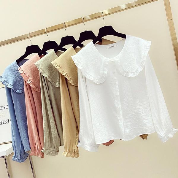 women's blouses & shirts autumn long sleeve white elegant blouse casual cotton harajuku ruffles loose vintage blusas 11965 rakn
women's blouses & shirts autumn long sleeve white elegant blouse casual cotton harajuku ruffles loose vintage blusas 11965 rakn