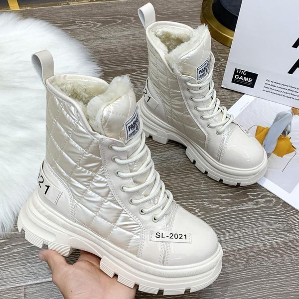 boots thick-soled winter waterproof and warm women's snow thick plush nude lace-up casual shoes, Black
boots thick-soled winter waterproof and warm women's snow thick plush nude lace-up casual shoes, Black