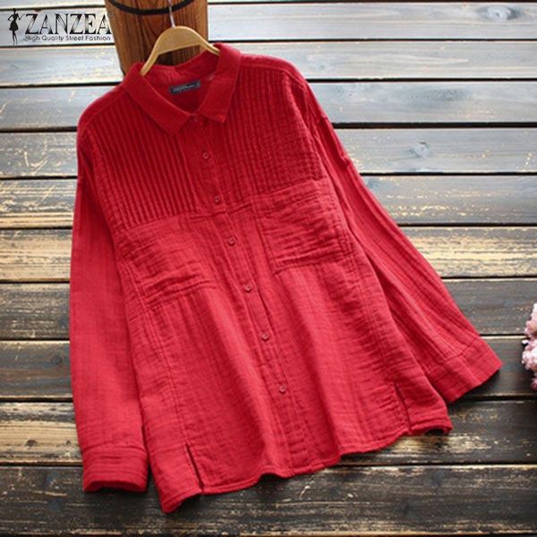 fashion lapel blusa feminina female 2021 vintage solid shirt office lady casual womens cotton linen blouse plus size women's blouses &, White
fashion lapel blusa feminina female 2021 vintage solid shirt office lady casual womens cotton linen blouse plus size women's blouses &, White