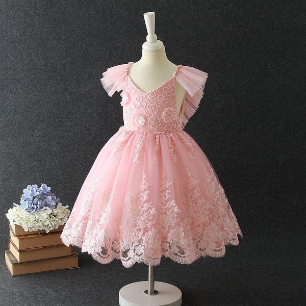 flower girls dress illusion v-neck sleeveless tulle lace embroidery pearls knee-length luxury pink kids party princess gown f399 girl's, Red;yellow
flower girls dress illusion v-neck sleeveless tulle lace embroidery pearls knee-length luxury pink kids party princess gown f399 girl's, Red;yellow