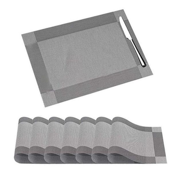 mats & pads table set of 8 dining place washable placemats non-slip heat resistant pvc with singel border decoration rectang
mats & pads table set of 8 dining place washable placemats non-slip heat resistant pvc with singel border decoration rectang