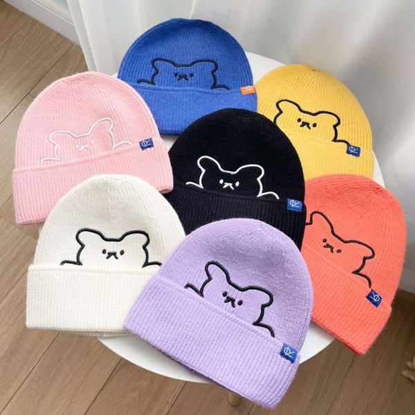 hat bear wool women's autumn and solid color knitted damp versatile warm casual cold, Blue;gray
hat bear wool women's autumn and solid color knitted damp versatile warm casual cold, Blue;gray