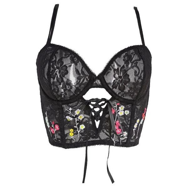 bustiers & corsets black classic women's bustier transparent corset spaghetti strap embroidery floral bra hollow out sweet cropped top, Black;white
bustiers & corsets black classic women's bustier transparent corset spaghetti strap embroidery floral bra hollow out sweet cropped top, Black;white