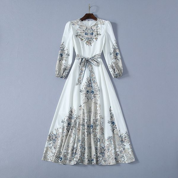 dresses spring for european and american women's wear nine points sleeve beaded printing is fashionable lace-up dress f2so, Black;gray
dresses spring for european and american women's wear nine points sleeve beaded printing is fashionable lace-up dress f2so, Black;gray